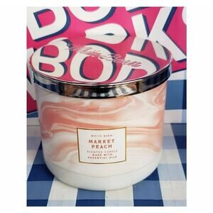 BBW Market Peach Large 3 Wick Candle Sweet Home Fragrance Decor
